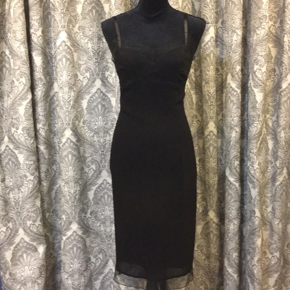 90s VINTAGE♥️ NICOLE MILLER MINIMALIST BLACK DRESS